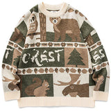 Aidase Y2k Winter Vintage Sweater Men Japanese Cute Bear Women Knitted Sweater Pullover Hip Hop Harajuku Streetwear Men Clothing Tops aidase-shop