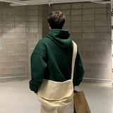 Menswear Korean Style Letter Printed Sweatshirt Men's Autumn New Loose Hooded Long Sleeve Pullover Tops Coat Tide aidase-shop