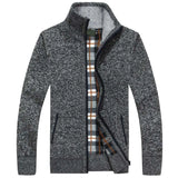 =Aidase 2024 New Men's Sweaters Autumn Winter Warm Zipper Cardigan Sweaters Man Casual Knitwear Sweatercoat male clothe aidase-shop