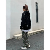 AIDASE  -  High Street Hole Camouflage Ripped Jeans Men and Women Fashion Loose Straight Hip Hop Joggers Casual Cargo Pants Streetwear aidase-shop