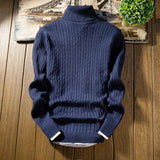 AIDASE  -  Winter High Neck Thick Warm Sweater Men Turtleneck Brand Mens Sweaters Slim Fit Pullover Men Knitwear Male Double Collar3Xl aidase-shop