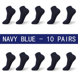AIDASE  -  High Quality 10 Pairs/lot Socks Men Large size 42,43,44,45,46,47,48 Casual Breathable Fashion Black White Male Cotton Socks shor aidase-shop