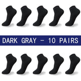 AIDASE  -  High Quality 10 Pairs/lot Socks Men Large size 42,43,44,45,46,47,48 Casual Breathable Fashion Black White Male Cotton Socks shor aidase-shop
