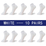 AIDASE  -  High Quality 10 Pairs/lot Socks Men Large size 42,43,44,45,46,47,48 Casual Breathable Fashion Black White Male Cotton Socks shor aidase-shop