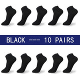 AIDASE  -  High Quality 10 Pairs/lot Socks Men Large size 42,43,44,45,46,47,48 Casual Breathable Fashion Black White Male Cotton Socks shor aidase-shop