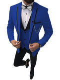 Aidase Men Suit Fashion Formal Business Slim Fit 3 Pieces White Blazers Burgundy Pants Men's  Wedding Male Set Groom Suit aidase-shop
