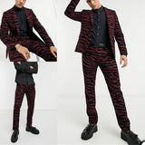 AIDASE  -  Fashion Men Suits Tailor-Made 2 Pieces Modern Printed Custom Made Handsome Wedding Suits Fit Slim Formal Casual Prom aidase-shop