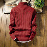 AIDASE  -  Winter High Neck Thick Warm Sweater Men Turtleneck Brand Mens Sweaters Slim Fit Pullover Men Knitwear Male Double Collar3Xl aidase-shop