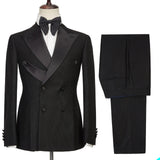 AIDASE  -  Business Men Suits Tailor-Made 2 Pieces Coat Pants Slim Fit Tuxedo Jacket Coat Groom Wedding Groom Prom Formal Customized aidase-shop