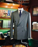 Aidase Gray Men Suits Slim Fit Double Breasted Tailor-Made 2pcs  Suit Jacket Tuxedo Formal Prom Work Wear Formal Business Tailored aidase-shop