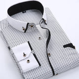 Aidase New Fashion Print Casual Men Long Sleeve Shirt Stitching Pocket Design Fabric Soft Comfortable Men Dress Slim Fit clothes aidase-shop