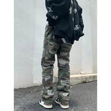 AIDASE  -  High Street Hole Camouflage Ripped Jeans Men and Women Fashion Loose Straight Hip Hop Joggers Casual Cargo Pants Streetwear aidase-shop