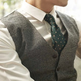 Aidase British Retro Suit Vest Male Korean Version Trendy Casual Slim Fit Business Waistcoat Men Wedding Dress Office Streetwear aidase-shop