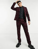 AIDASE  -  Fashion Men Suits Tailor-Made 2 Pieces Modern Printed Custom Made Handsome Wedding Suits Fit Slim Formal Casual Prom aidase-shop