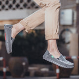 New Men Canvas Shoes Fashion Men Casual Shoes Comfortable Breathable Men Loafers Outdoor Slip On Shoes For Male Chaussure Homme aidase-shop