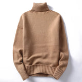 AIDASE  -  Mens Turtleneck Sweaters and Pullovers Winter Casual Solid Knitted Turtleneck Wool Sweater Fashion Pullover Homme Men Brand aidase-shop