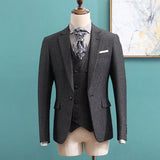 Aidase New Arrival khaki Tweed Groom Tuxedos Notch Lapel Groomsmen Mens Wedding Business Prom Suits 3Pieces Suits (Jacket+Pants+Vest) aidase-shop