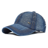 AIDASE  -  Vintage Washed Cotton Baseball Cap Men Women Denim Dad Hat Adjustable Trucker Style Low Profile aidase-shop
