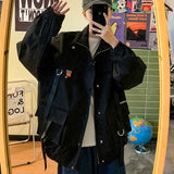 Aidase Hip Hop Mens Windbreaker Jacket Autumn Mens Korean Fashions Bomber Jackets Ribbons Harajuku Oversize Jackets Man Outwear aidase-shop