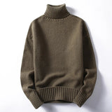 AIDASE  -  Mens Turtleneck Sweaters and Pullovers Winter Casual Solid Knitted Turtleneck Wool Sweater Fashion Pullover Homme Men Brand aidase-shop