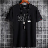 Aidase Manga S-6XL Oversize Men Loose Tee Tops 100% Cotton Fashion Goth Print Men's Short Sleeve T-shirt Summer New Male Casual T-shirt aidase-shop