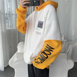 Aidase Hoodies Men Patchwork Hooded Sweatshirt Warm Winter Hoodie Loose Korean Style Casual Mens All-match Streetwear Students Chic New aidase-shop