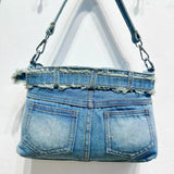AIDASE  -  Fashion Summer Studs Blue Jeans Luxury Shoulder Bags Brand Designer Buckle Purse Women Crossbody Messenger Handbags aidase-shop