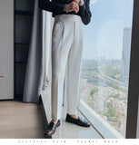 AIDASE  -  Autumn Men's Trousers High-waist Straight Drape Casual Business Dress Pants Office Social Wedding Streetwear Fashion Long Pants aidase-shop