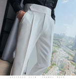 AIDASE  -  Autumn Men's Trousers High-waist Straight Drape Casual Business Dress Pants Office Social Wedding Streetwear Fashion Long Pants aidase-shop