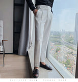AIDASE  -  Autumn Men's Trousers High-waist Straight Drape Casual Business Dress Pants Office Social Wedding Streetwear Fashion Long Pants aidase-shop