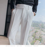 AIDASE  -  Autumn Men's Trousers High-waist Straight Drape Casual Business Dress Pants Office Social Wedding Streetwear Fashion Long Pants aidase-shop