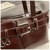 AIDASE  -  Vintage Coffee Color Casual Tote Shoulder Bag Women Cute Shopping Bag Female Handbag aidase-shop