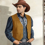 39.93Aidase Denim Vest Men's Suede Leather Suit Casual Western Cowboy Waistcoat Custom Colour Prom Man Clothing Punk Sleeveless Jacket aidase-shop