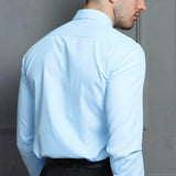 AIDASE  -  Mens Business Dress Shirt Casual Button Down Long Sleeve Shirts Regular Fit Solid Loose Regular Fit Formal Dress Men'S Shirt aidase-shop