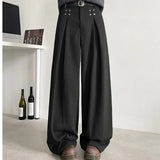 AIDASE  -  Men's Loose Wide Leg Jeans Autumn Spring American Retro Casual Straight Tube Long Pants Draping Feeling Deconstructed Style aidase-shop