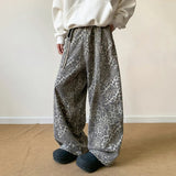 AIDASE  -  Vintage Men's Leopard Print Jeans American Style Loose Floor-Length Washed Scimitar Denim Pants 2025 New Trousers 21E7190 aidase-shop