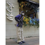 Aidase Street Popular White Multi-pocket Overalls Men's Harajuku Style Loose Casual Trousers Straight Mopping Pants Autumn New aidase-shop