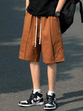 Aidase 2025 Summer Men's Overalls Shorts Baggy Straight Casual Short Pants Y2K Streetwear Bermuda Sports Drawstring pantalones cortos aidase-shop