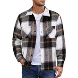 Aidase Fashion Woolen Shirt Cardigans Mens Autumn Casual Plaid Printed Long Sleeve Buttoned Shirts Men Jackets Streetwear Shirts aidase-shop