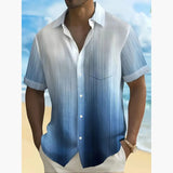 AIDASE  -  Men's Vintage Geometric Ethnic Pattern Button Shirt Lapel Hawaiian Style Summer Party Holiday Clothing aidase-shop