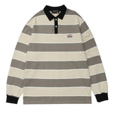 29.56 Aidase 2024 Japan Retro Striped Long-sleeved  Shirt Top Men Women Loose Trend Couple BF Lapel Sweatshirt Preppy Hip Hop Cool Shirts aidase-shop
