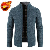 Aidase Knit Sweater Male Zipper Plaid Men's Clothing Cardigan Hoodies Zip-up Thick Winter Red Tops Jumpers Casual Stylish Hot aidase-shop
