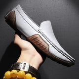 Aidase Genuine Leather Men Loafers New Driving Casual Shoes Luxury Brand Formal Moccasins Italian Comfy Slip on Boat Shoes Men's Shoes aidase-shop