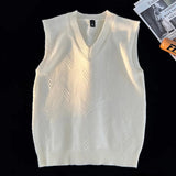 AIDASE  -  Fashion Niche Jacquard Design Pattern Men Sweaters Versatile Casual Comfortable Autumn and Winter Warm V-Neck Knit Sweater Vests aidase-shop