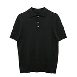 AIDASE  -  Men's Fashion Lapel Short Sleeve Ribbed Texture Breathable Skin-friendly Casual Versatile Business Commute Daily Wear Polo Shirt aidase-shop