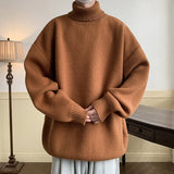 Aidase Men's Turtleneck Sweater Pullover Men Loose Casual Harajuku Korean Fashion Mens Oversized Sweater Fashion Thicken Warm Sweaters aidase-shop