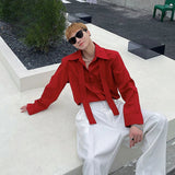 AIDASE  -  Korean Style Autumn Fashion Shirt Men's Long-sleeved Wrinkled Textured Shirt High-end Trendy Versatile Sun Protection Jacket