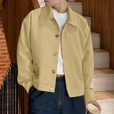 AIDASE  -  Men Jackets Patchwork Lapel Long Sleeve Zipper Casual Male Thin Coats Streetwear Loose Fashion Men Outerwear S-5XL aidase-shop