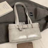 AIDASE  -  Vintage Coffee Color Casual Tote Shoulder Bag Women Cute Shopping Bag Female Handbag aidase-shop