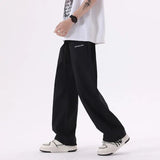 AIDASE  -  Ice Silk Men Casual Pants Loose Summer Thin Quick Drying Sports Solid Casual Draping Wide Leg Pants Preppy Hip Hop Trousers aidase-shop